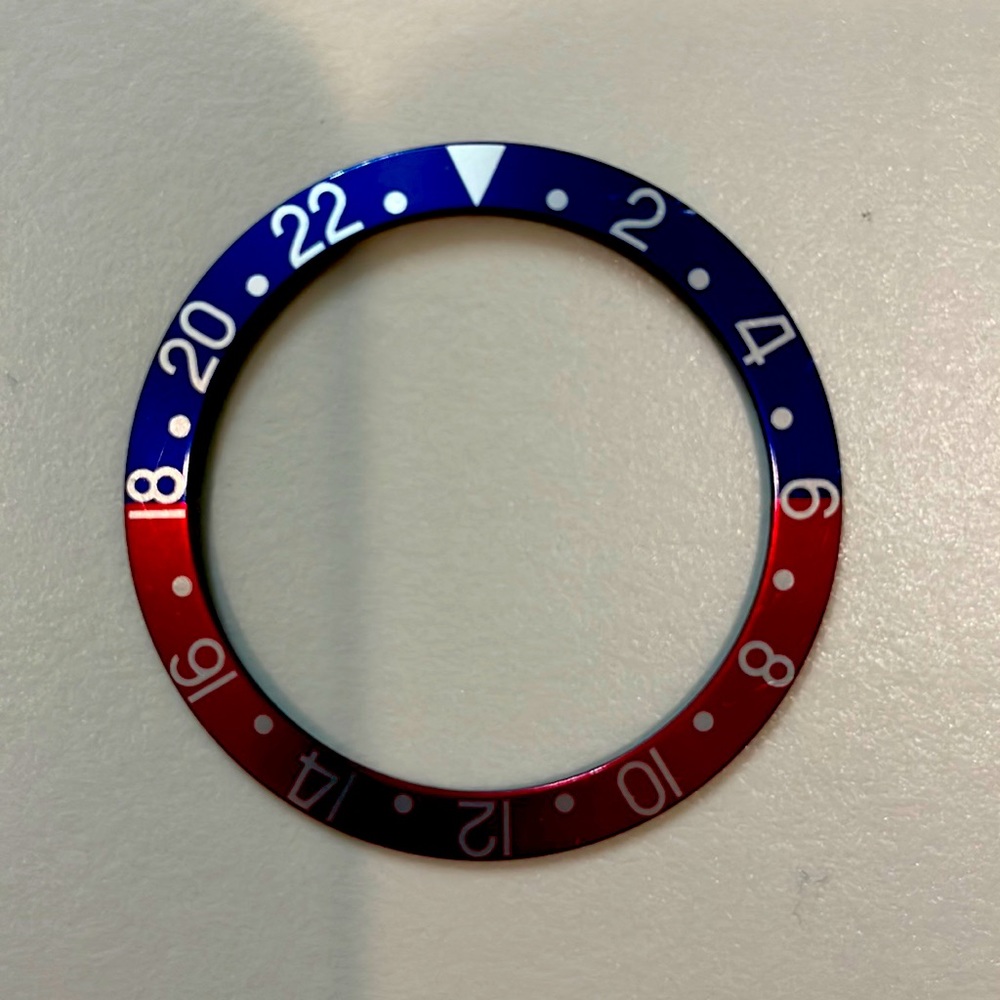 Genuine Rolex GMT Master #1675 or #16750 Pepsi bezel insert